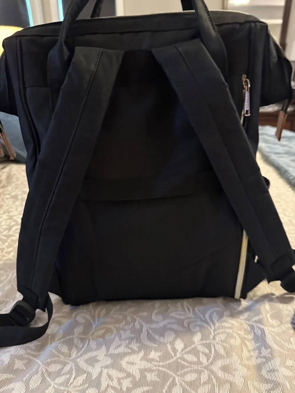 sowaovut Black backpack with Tan Trim Label